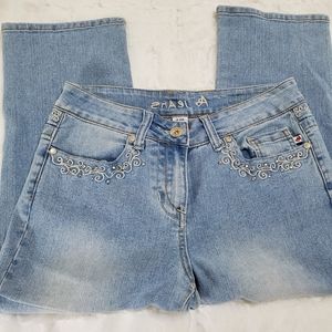 AB Embellished Jean Capris